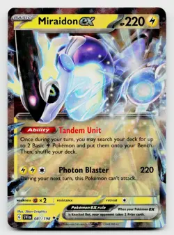 Pokemon TCG Miraidon ex Double Rare Holo Card 081/198 - Image 1
