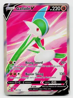 Pokemon TCG Gallade V Ultra Rare Holo Card 181/196 - Image 1