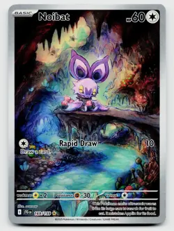 Pokemon TCG Noibat IR Illustration Rare Holo Card 169/159 - Image 1