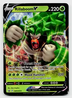 Rillaboom V SWSH014 Black Star Promo Card Pokemon TCG - Image 1