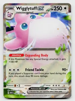Pokemon TCG Wigglytuff ex 040/165 Ultra Rare Holo Card - Image 1