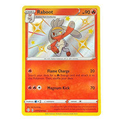 Raboot Shiny Fates: Shiny Vault SV016/SV122 Holo Rare Card Pokemon TCG - Image 1