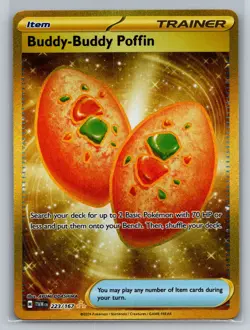Pokemon TCG Buddy-Buddy Poffin 223/167 Twilight Masquerade Hyper Rare Mint - Image 1