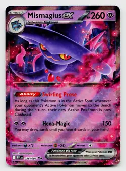 Pokemon TCG Mismagius ex 036/094 Double Rare Holo Card - Image 1