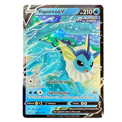Vaporeon V Rapid Strike Black Star PROMO Holo Card SWSH150 Sword Shield Pokemon - Image 1