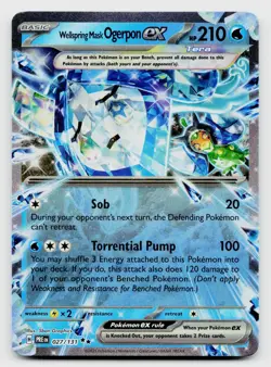 Pokemon TCG Wellspring Mask Ogerpon ex Double Rare Holo Card 027/131 - Image 1