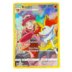 Braixen TG01/TG30 Silver Tempest Full Art Trainer Gallery Pokemon Card TCG - Image 1
