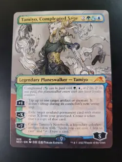 Tamiyo, Compleated Sage Borderless 306 MTG Kamigawa: Neon Dynasty NEO Mythic NM - Image 1