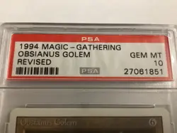 MTG Revised OBSIANUS GOLEM PSA 10 (1851) Graded Power - Image 3