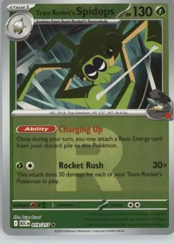 Team Rocket's Spidops (Rocket) 019/217 Ascended Heroes Pokemon Reverse Holo NM - Image 1