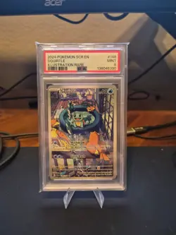 Squirtle 148/142 Sv07: Stellar Crown Illustration Rare PSA 9 Pokemon TCG - Image 1