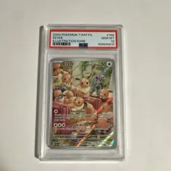 Pokemon TCG 2024 SV06 Twilight Masquerade Eevee 188/167 IR Holo PSA 10 - Image 1