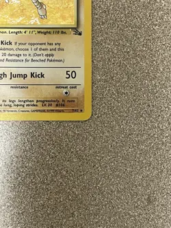 Pokemon TCG Hitmonlee 7/62 1st Edition Fossil Holo -MODERATELY PLAYED- - Image 4
