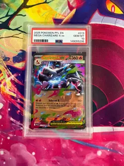 Mega Charizard X ex 013/094 Phantasmal Flames PSA Graded 10 English Pokemon TCG - Image 1