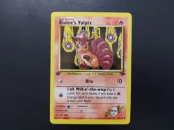 Pokemon - Blaine's Vulpix 66/132 Common 1st Edition Gym Challenge - Image 1