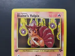 Pokemon - Blaine's Vulpix 66/132 Common 1st Edition Gym Challenge - Image 2