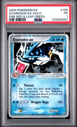 2004 POKEMON EX FIRE RED & LEAF GREEN #109 GYARADOS EX-HOLO PSA 1 - Image 1
