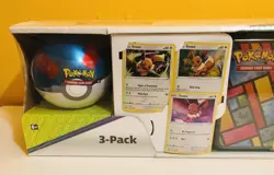 🔥Costco Pokemon Collector 3-Pack Eevee Treasure Chest + 2 Poke Ball Tins! New🔥 - Image 3