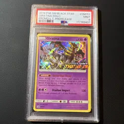 2018 POKEMON SM BLACK STAR PROMO LOST THUNDER PRERELEASE GIRATINA-HOLO PSA 9 - Image 1
