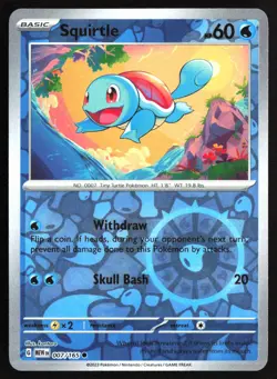 Pokemon TCG - Squirtle - Reverse Holo SV: Scarlet & Violet 151 007/165 NM - Image 1