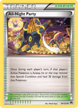 ALL-NIGHT PARTY 96/122 UC BREAKPOINT POKEMON NM/M - Image 1