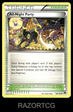 ALL-NIGHT PARTY 96/122 UC BREAKPOINT POKEMON NM/M - Image 2