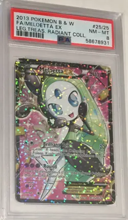 2013 Pokemon Legendary Treasures Radiant Collection PSA 8 Meloetta EX Holo #RC25 - Image 1