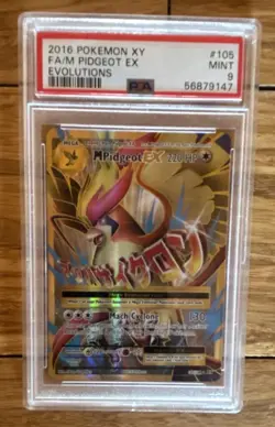 Pokemon M Pidgeot EX Full Art Holo Ultra Rare Evolutions 105/108 PSA 9 - Image 1