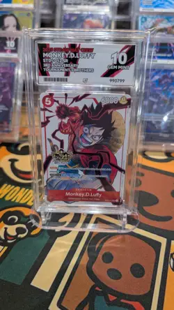 One Piece Card - Monkey D. Luffy (ST01-012) 3rd Anniversary Stamped - ACE 10 - Image 1