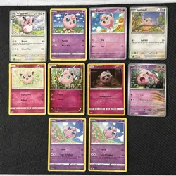 10x Pokemon Card Jigglypuff Wigglytuff Scream Tail Bundle Fairy Type No dups NM - Image 1