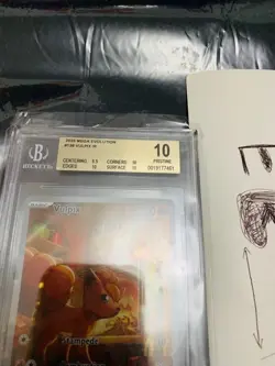 Pokemon TCG Vulpix Illustration Rare Card #138/132 Mega Evolutions BGS 10 - Image 2