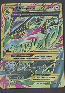 Pokemon TCG M Rayquaza EX Full Art Ultra Rare Ancient Origins Card 98/98 - Image 1
