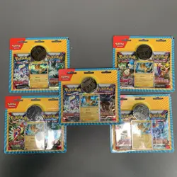 Pokemon TCG Scarlet & Violet + Paldea Evolved Blister Pack Pawmot Promo Lot Of 5 - Image 1
