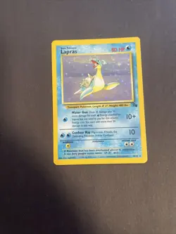 Lapras 10/62 Pokemon TCG 1999 Fossil Unlimited Holo Rare #1 - Image 1
