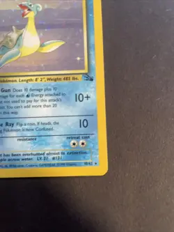 Lapras 10/62 Pokemon TCG 1999 Fossil Unlimited Holo Rare #1 - Image 4