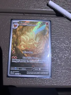 Pokemon TCG Ninetales Obsidian Flames Holo Card Illustration Rare 199/197 - Image 1