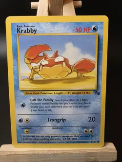Krabby #51/62 Fossil Set Pokemon Card WOTC 1999 Vintage NM - Image 1