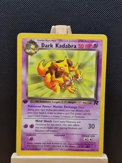 Pokemon 2000 WOTC 1st Edition Team Rocket Dark Kadabra 39/82 - Moderate Play - Image 1