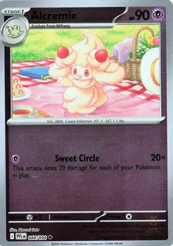 Alcremie 044/094 REVERSE HOLO Phantasmal Flames NM - Image 1