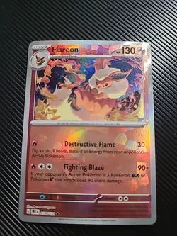 Prismatic Evolutions Flareon 013/131 - Pokeball Ball Holo Pokemon TCG NM - Image 1
