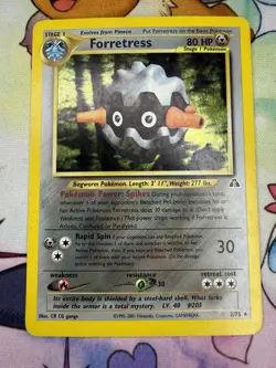 Pokemon TCG Forretress 2/75 Neo Discovery Holo Swirl Rare MP Vintage WOTC - Image 1