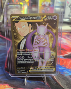 Pokemon TCG Team Rocket's Mewtwo ex Destined Rivals Hyper Rare Holo 240/182 - Image 1