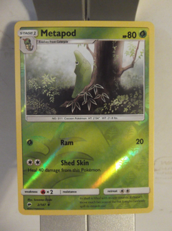 097PK002r - Metapod - 2/147 - Burning Shadows- Uncommon Reverse - Image 1