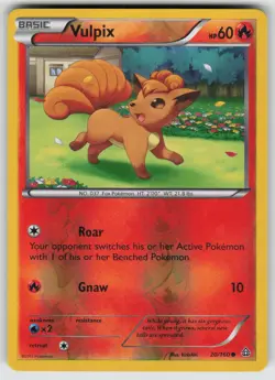 Vulpix 20/160 Common Primal Clash Pokemon Reverse Holo Near Mint - Image 1