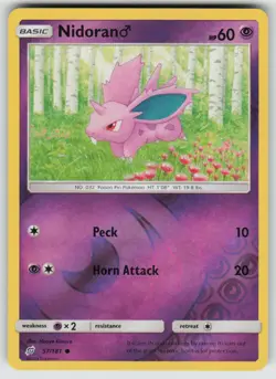 Nidoran M 57/181 Common Team Up Pokemon Reverse Holo Near Mint - Image 1