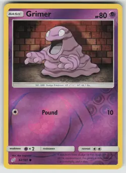 Grimer 62/181 Common Team Up Pokemon Reverse Holo Near Mint - Image 1