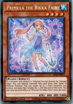 Yugioh Primula the Rikka Fairy SESL-EN015 1st Edition Secret Rare NM - Image 1