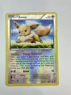 Eevee 80/111 Reverse Holo XY Furious Fists Pokemon Card - Image 1