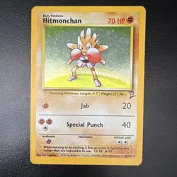 Wizards of the Coast Pokemon card Hitmonchan 8/130 Base Set 2 Holo Rare 1999 - Image 1