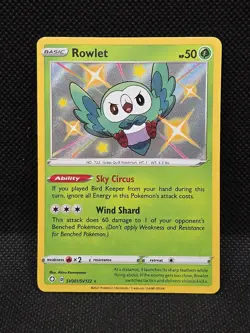 Rowlet SV001/SV122 Shining Fates Shiny Vault Rare Holo 2021 Pokemon - Image 1